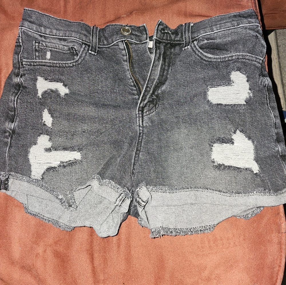 Black denim shorts size 11